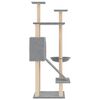 vidaXL Cat Tree with Sisal Scratching Posts Light Grey 153 cm