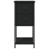 vidaXL Bedside Cabinet Black 32x42x70 cm Engineered Wood