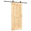 vidaXL Sliding Door with Hardware Set 90x210 cm Solid Wood Pine