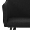 vidaXL Dining Chairs 2 pcs Black Fabric