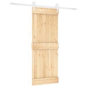 vidaXL Sliding Door 80 x 210 cm Solid Pine Wood (Untreated)