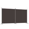 vidaXL 2-Panel Room Divider Brown 348x180 cm Fabric