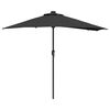 vidaXL Garden Parasol Black 294 x 150 x 223 cm Polyester and Steel
