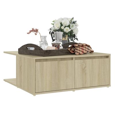 vidaXL Coffee Table Sonoma Oak 80x80x31 cm Engineered Wood