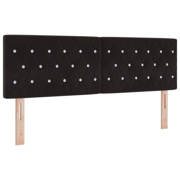vidaXL Headboard with Headboard Black 160 cm Faux Leather