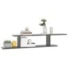 vidaXL Wall-Mounted TV Shelf High Gloss Grey 125x18x23 cm Engineered Wood