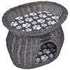 vidaXL Cat House | Grey | Willow | 44 x 33 x 34 cm | Portable | Cat House | Oval