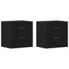 vidaXL Bedside Cabinets 2 pcs Black Oak 40x30x40 cm Engineered Wood