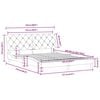 vidaXL Bed Frame without Mattress Black 152x203 cm Queen Velvet