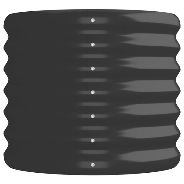 vidaXL Garden Raised Bed Galvanised Steel 152x40x36 cm Anthracite