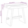 vidaXL Shower Stool Natural 50 x 30 x 44 cm Solid Suar Wood