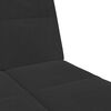 vidaXL 2-Seater Sofa Bed with Footstool Black Velvet