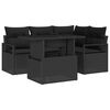 vidaXL Garden Sofa Set 5 pcs Black Poly rattan