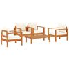 vidaXL 5 Piece Garden Sofa Set with Cushions Solid Wood Acacia