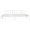 vidaXL Bed Frame without Mattress White Solid Wood Super King Size