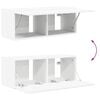vidaXL TV Wall Cabinet Set Wall-mounted 4 pcs White Engineered Wood