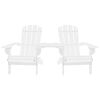 vidaXL Garden Adirondack Chair Solid Fir Wood White