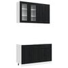 vidaXL Kitchen Unit KALMAR 4 pcs Black Engineered Wood
