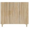 vidaXL Sideboard Sonoma Oak 90x34x80 cm Engineered Wood