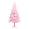 vidaXL Artificial Pre-lit Christmas Tree with Ball Set Pink 150 cm PVC