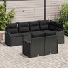 vidaXL Garden Sofa Set Black Poly Rattan