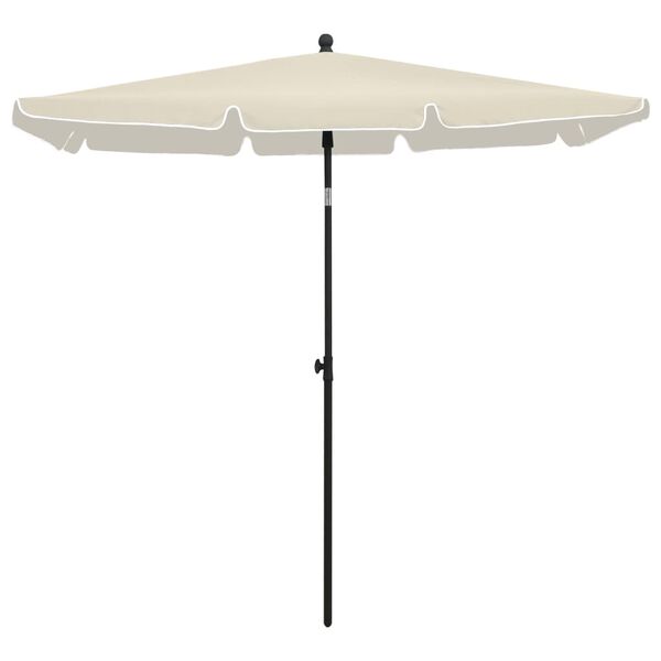 vidaXL Garden Parasol with Pole 210x140 cm Sand