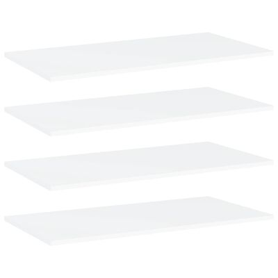 vidaXL Bookshelf Boards 4 pcs White 80x40x1.5 cm Engineered Wood