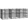 vidaXL Outdoor Dog Kennel Steel 11,06 m&sup2;