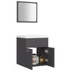 vidaXL Bathroom Furniture Set Grey Engineered Wood