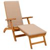 vidaXL Reclining and Folding Sunlounger Solid Acacia Wood