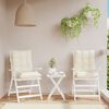 vidaXL Lowback Chair Cushions 2 pcs Cream Oxford Fabric