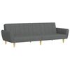 vidaXL 2-Seater Sofa Bed with Footstool Dark Grey Fabric