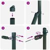 vidaXL Fence Post Other 52 pcs Green 3.2 x 3.2 x 170 cm Steel