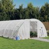 vidaXL Greenhouse with Steel Frame White 96 m&sup2; 24x4x2 m