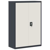 vidaXL File Cabinet Anthracite and White 90x40x140 cm Steel