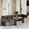 vidaXL 8 Piece Garden Sofa Set with Cushions Grey Poly Rattan