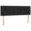vidaXL Headboards Black 144x5x78/88 cm Velvet