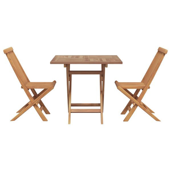 vidaXL 5 Piece Garden Dining Set Solid Teak Wood