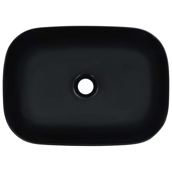 vidaXL Wash Basin 45.5x32x13 cm Ceramic Black
