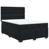 vidaXL Box Spring Bed with Mattress Black Queen Velvet