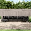 vidaXL 7 Piece Garden Lounge Set with Cushions Anthracite Steel