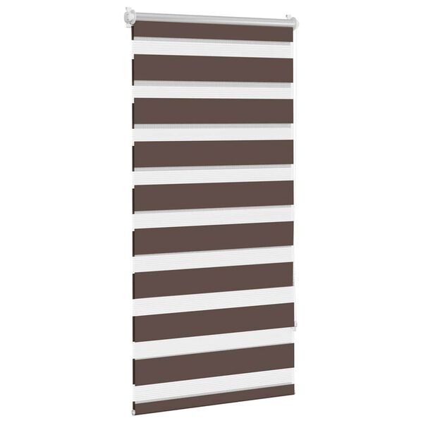 vidaXL Zebra blind 60.9x120 cm Fabric Width 56.7 cm coffee