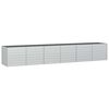 vidaXL Garden Raised Bed 480x80x77 cm Galvanized Steel Silver