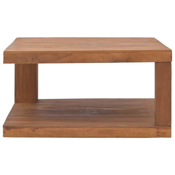 vidaXL Coffee Table 65x65x33 cm Solid Teak Wood