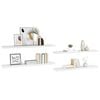 vidaXL Floating Wall Shelves 4 pcs High Gloss White 120x23.5x3.8 cm MDF