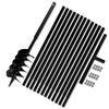 vidaXL Ground Drill with Handle 150 mm with Extension Tube 13 m Steel