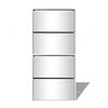 vidaXL Shoe Cabinet 4-Layer Mirror White 63x17x134 cm