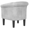 vidaXL Tub Chair Silver Faux Leather