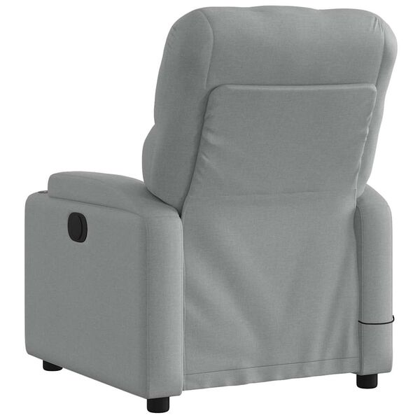 vidaXL Electric Massage Recliner Chair Light Grey Fabric