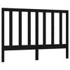 vidaXL Bed Headboard Black 156x4x100 cm Solid Wood Pine